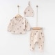 preview thumbnail 1 of 2, Balloon Baby Clothes Set - 3 Pcs Beige