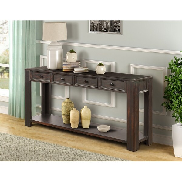 47" Console Table Entry Hallway Entryway Side Sofa Accent Table with Shelf Wood 