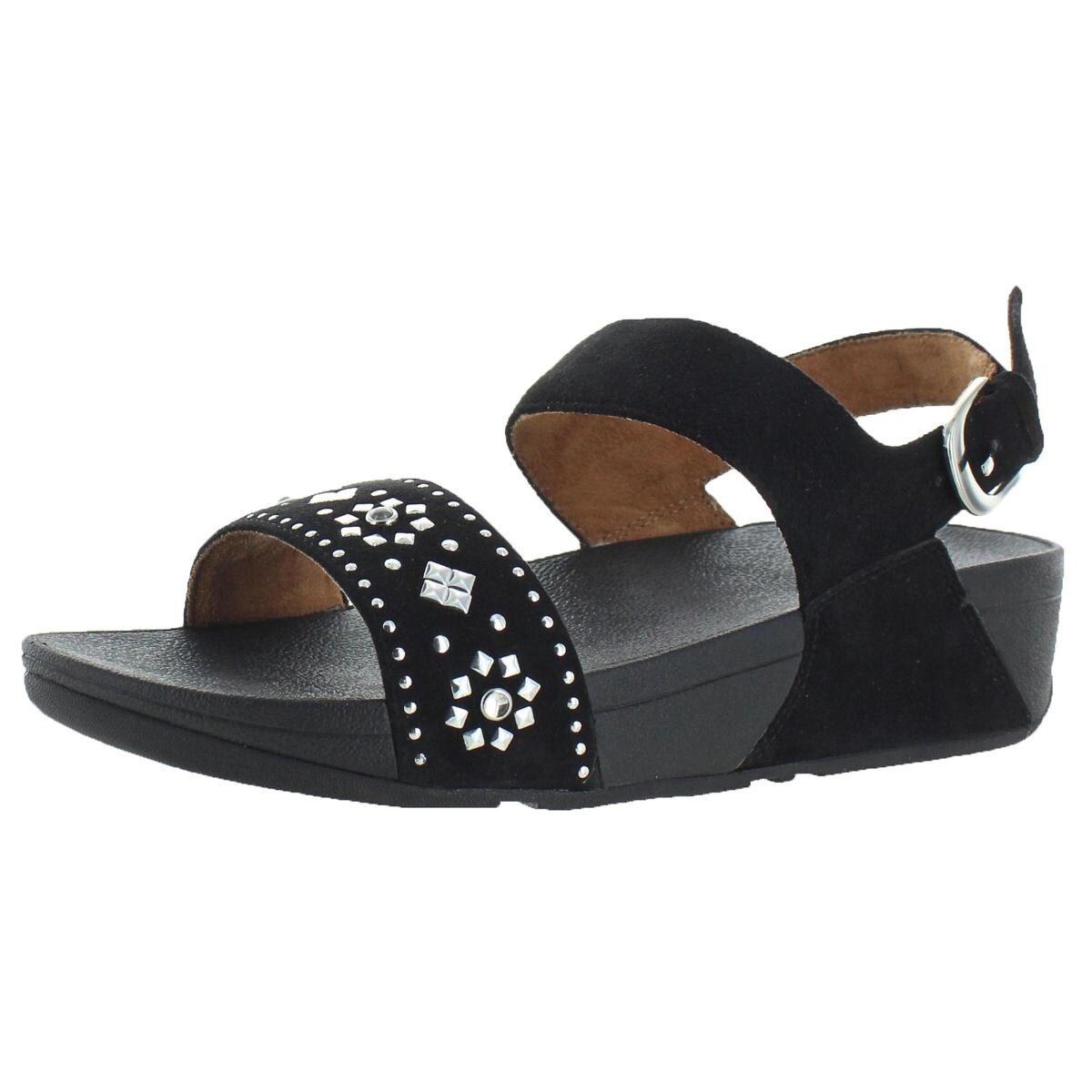 grey suede back strap sandals