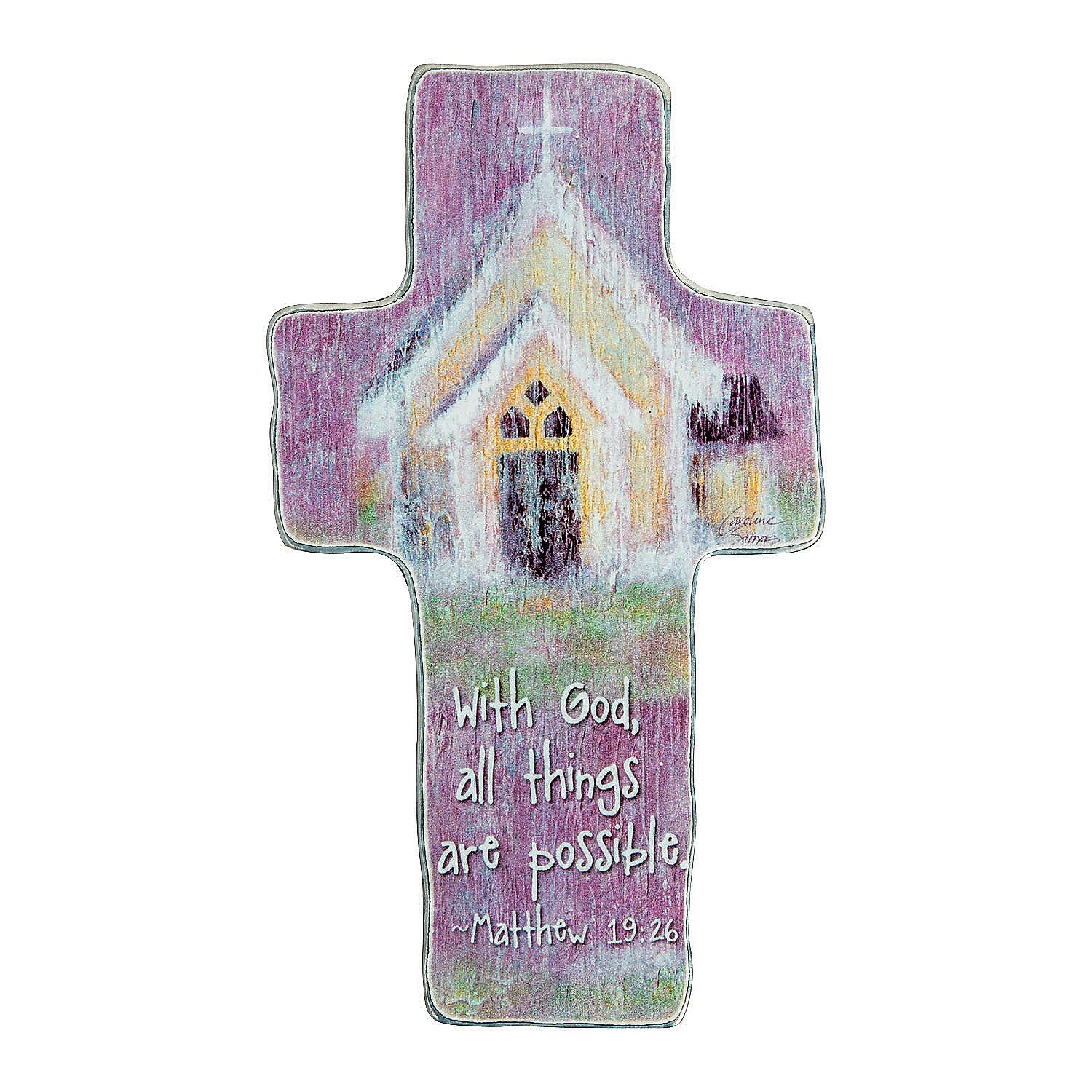 With God Cross, All Seasons, Home Decor, Inspirational Gifts, 1 Piece