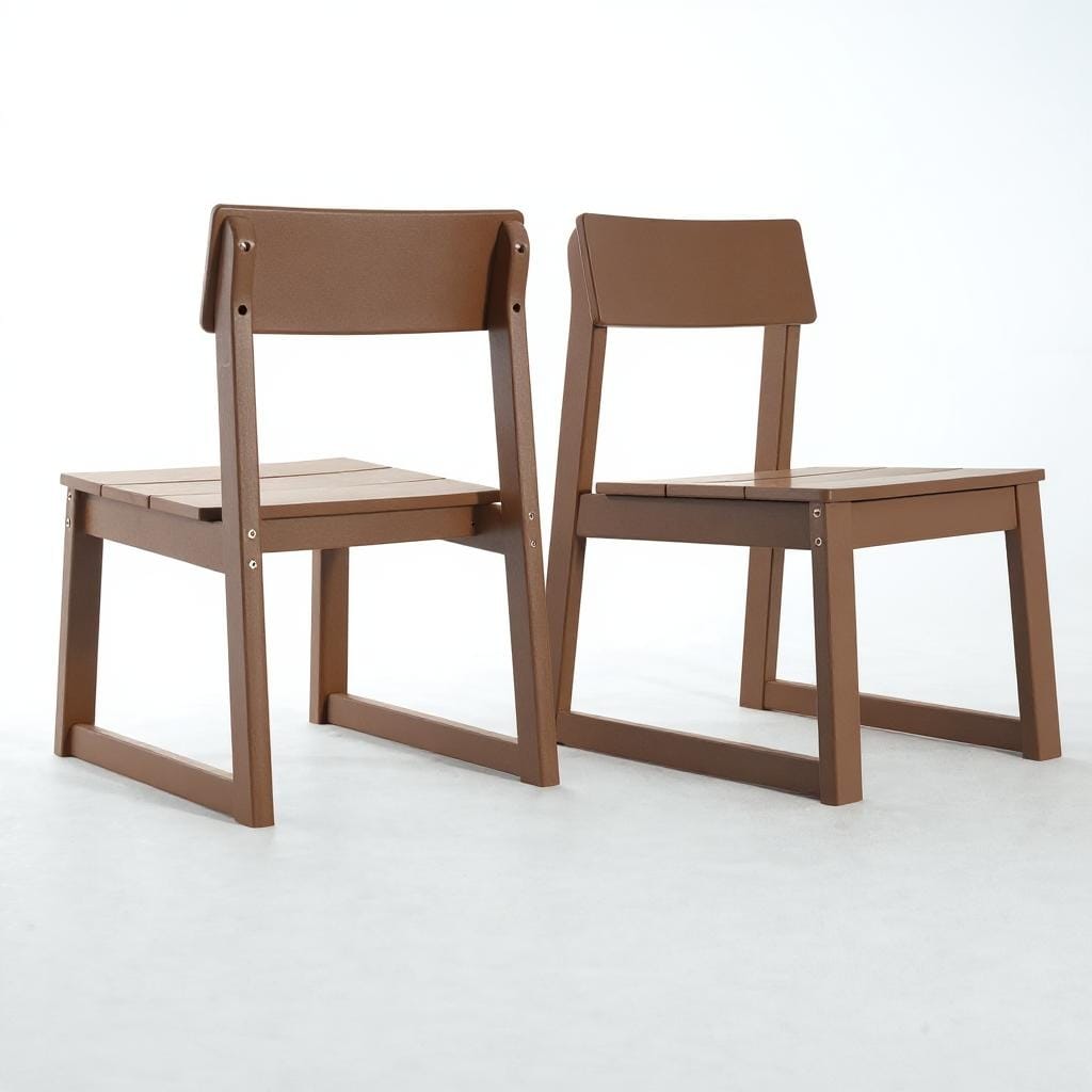 Brown Coffee Chair Club Chair Vanity Chair for Garden, Dining Chair Leisure Chair Reception Chair Side Chair Set of 2