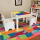 preview thumbnail 2 of 8, Teamson Kids Wooden Multi-Activity Table with Dry-Erase & Building Block Surface Play Table & Chairs for Toddlers & Kids Room