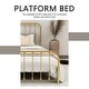 preview thumbnail 37 of 53, Alazyhome Sturdy Metal Platform Bed Frame