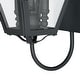preview thumbnail 6 of 5, VAXCEL Nottingham 20 in. H 3-Light Black Transitional Outdoor Wall Sconce, Durable Steel, Clear Glass Shade, LED Compatible