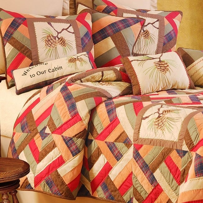 Wilderness Rustic Lodge Theme Cotton Quilt