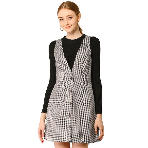 houndstooth pinafore