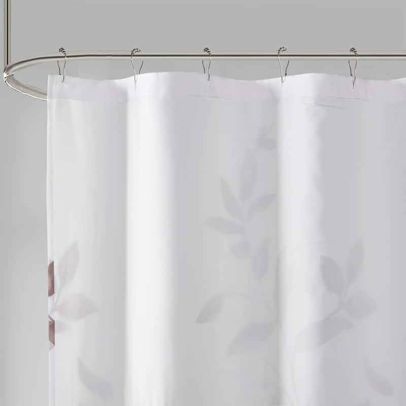 Madison Park Cecily Burnout Printed Shower Curtain
