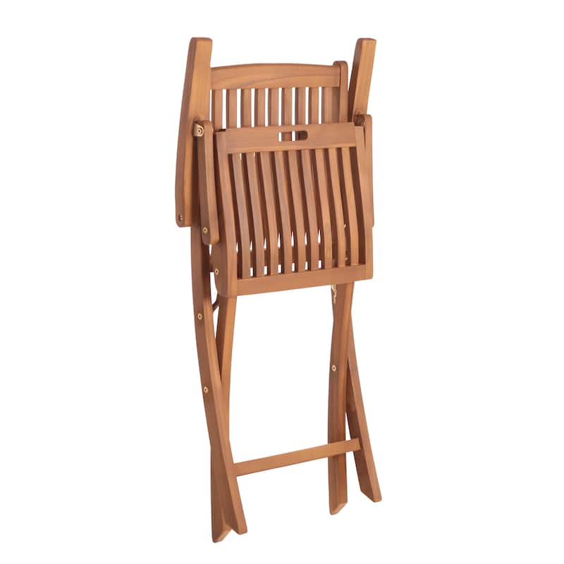 Nordic Style Oiled Premium Teak Folding Chair with Arm Rests