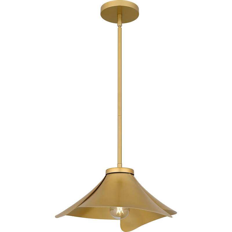 Light Gold One Light Pendant from the Quoizel Pendant Collection