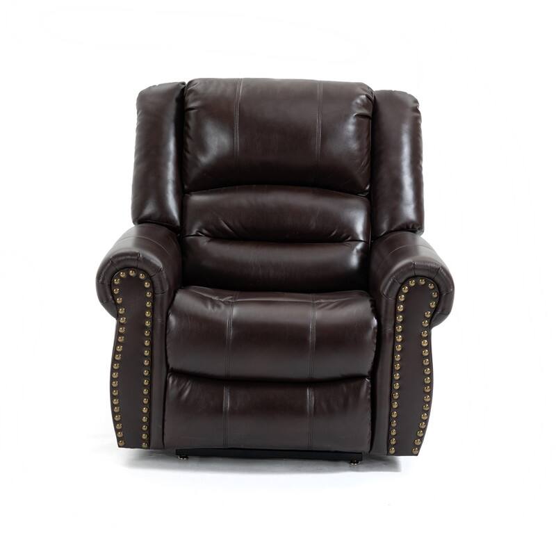 Upholstered Leather Power Lift Recliner with Massage, Heating Functions, USB Ports-Up to 350 LBS Capacity