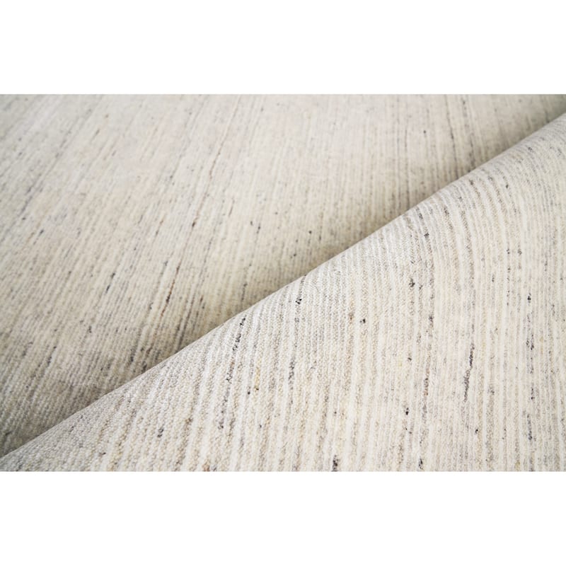 EXQUISITE RUGS Palazzo Hand-loomed Wool/Bamboo Silk Dark Grey/Grey Area Rug.