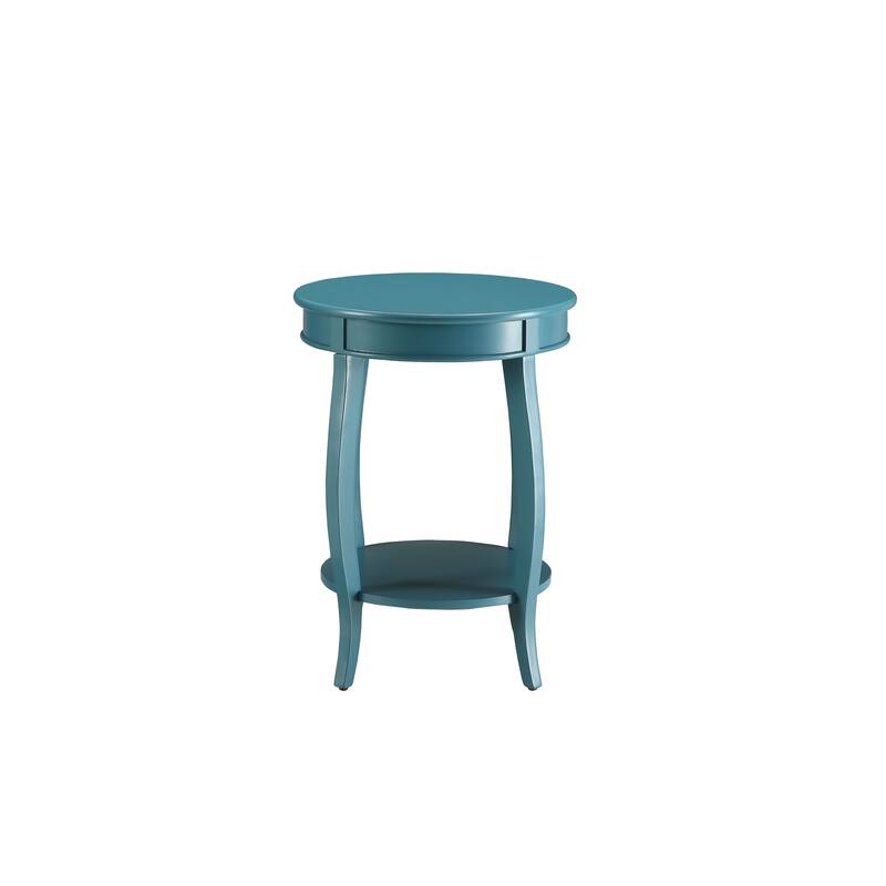 Charming Wooden Accent Table with Open Shelf and Stylish Leg Design