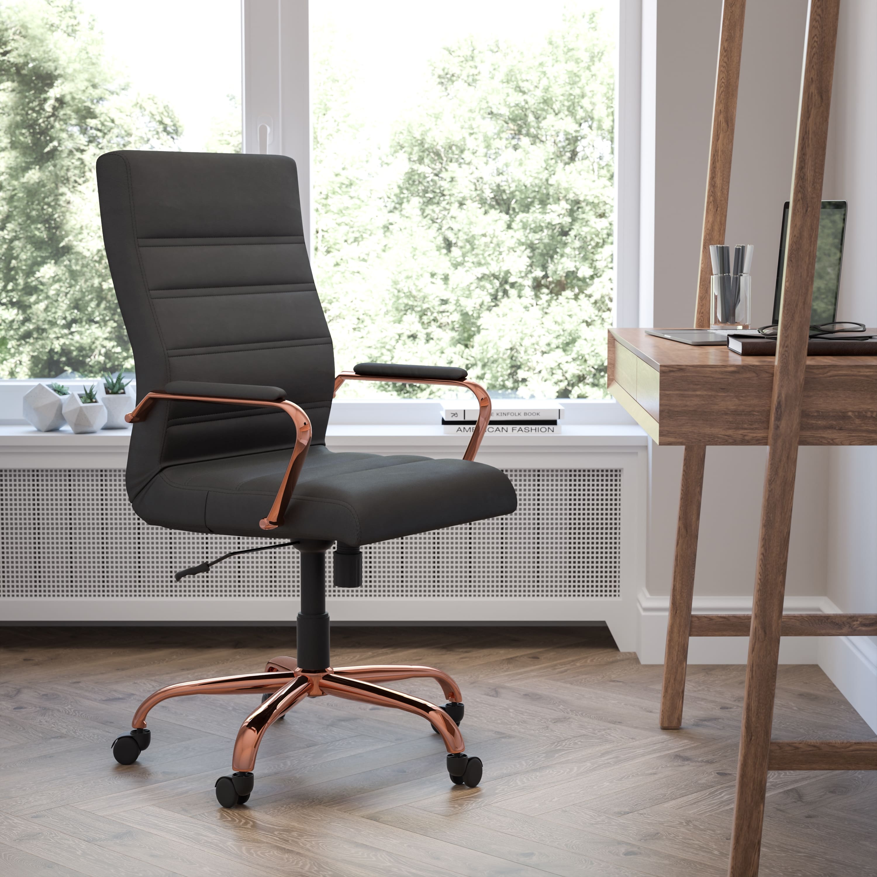 Option Black LeatherSoft/Rose Gold Frame