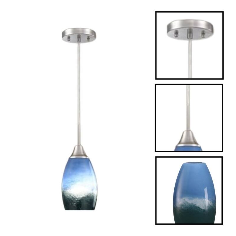 4.72” Hanging light fantastic blue dining room lighting glass pendant light