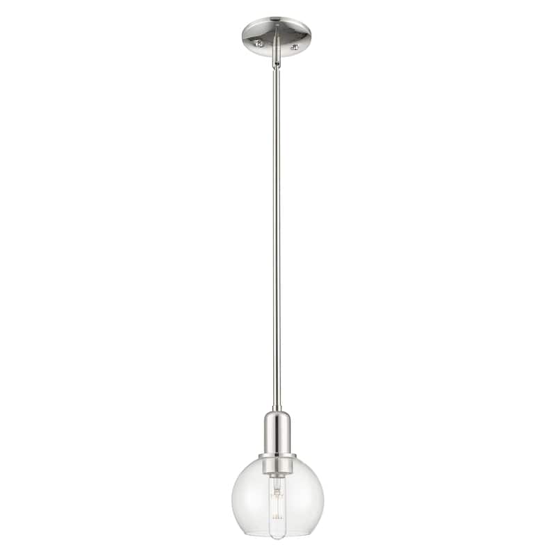 Innovations Lighting Endless Possibilities Arcadia - Athens - 1 Light 6" Stem Hung Mini Pendant - Clear/Polished Nickel