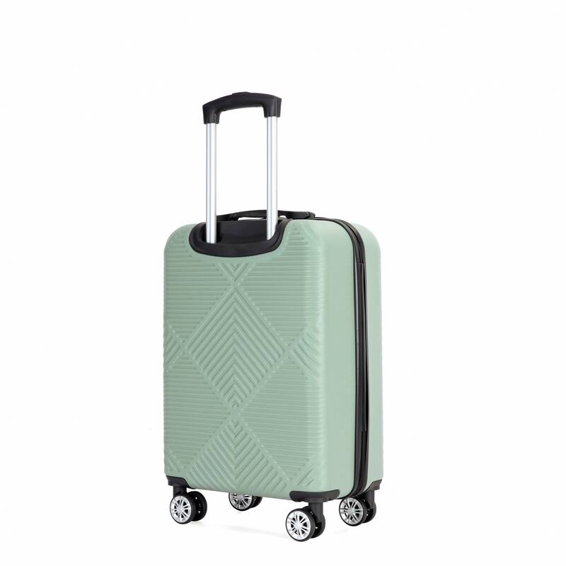 4-Piece, Luggage Sets, Lightweight Luggage with 360 ° Aircraft Wheels and Adjustable Handle, for Boarding Travel, Olive Green