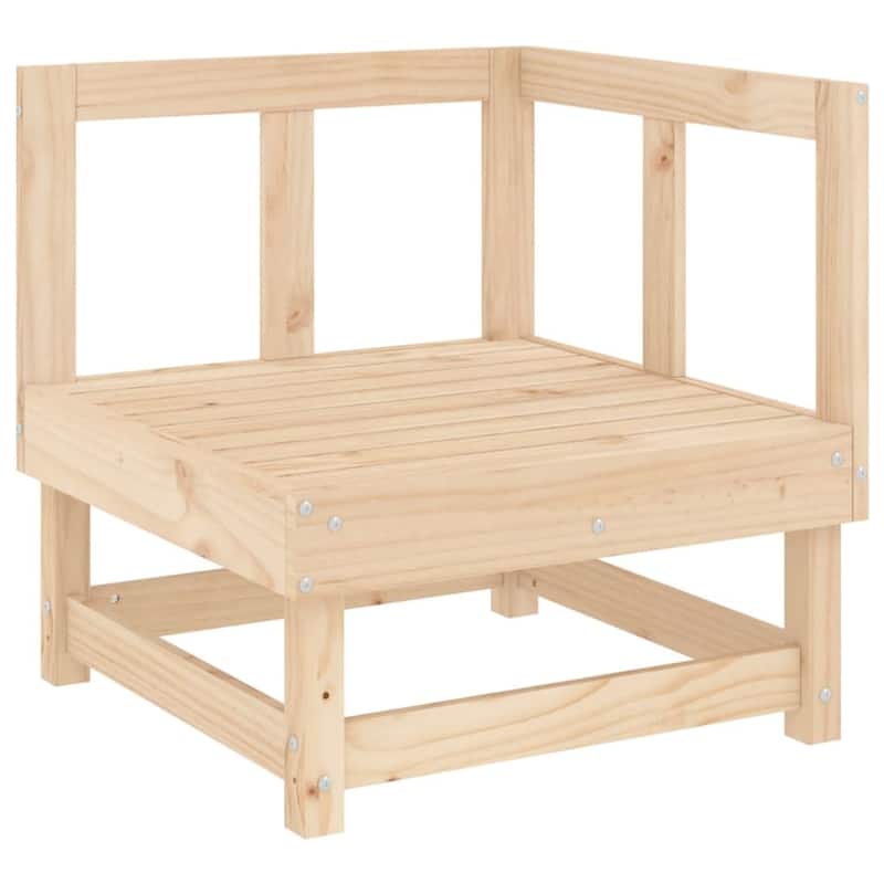 vidaXL Garden Lounge Set Natural pine wood Solid pine wood 6 Piece Set - 24.0 x 24.0 x 24.4