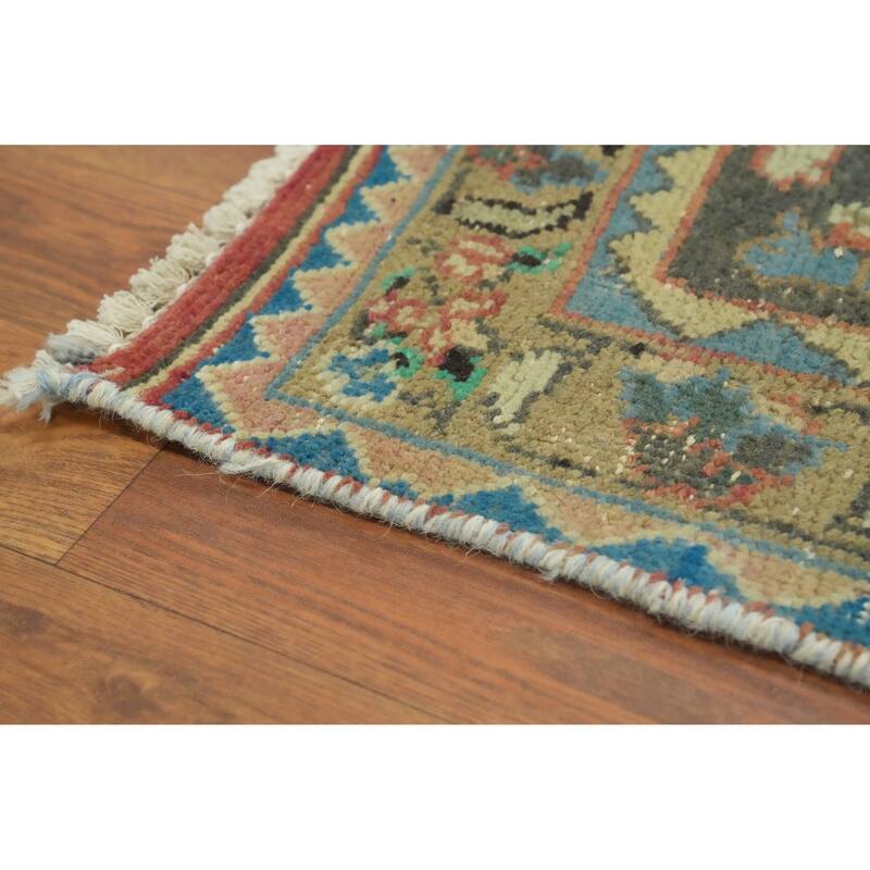 Hand Knotted Oriental 100% Wool Carpet Traditional Floral Oranges & Rust Mashad Area Rug - 12' 5'' X 9' 7''