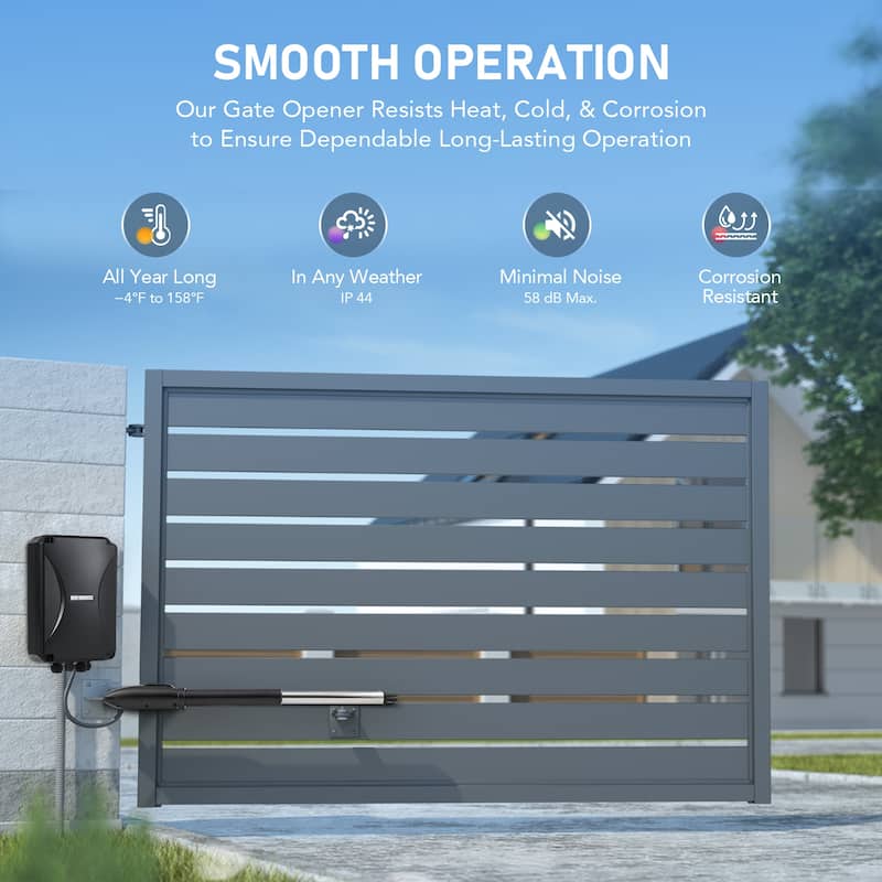 660lb 18ft Automatic Swing Gate Opener Kit