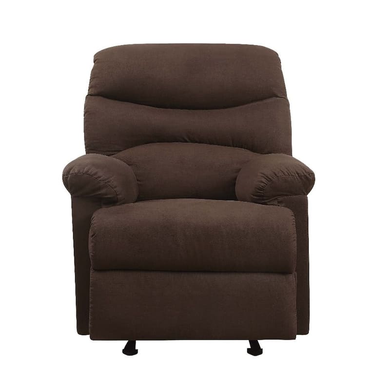Upholstered Motion Recliner in Chocolate Finish - Chocolate