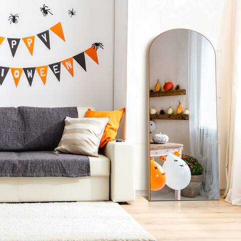 Arched Top Full-length Freestanding/ Leaning/ Hanging Wall Mirror
