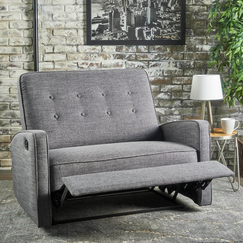 47"Wide Manual Recliner Chair for Adults, Single Reclining Sofa Chair Fabric Upholstered Living Room Chair Modern Club Chair