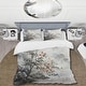 preview thumbnail 2 of 5, Designart "Asian Art Sumi Bird Serenity XIV" Grey Global - Bedding Cover Set With Shams