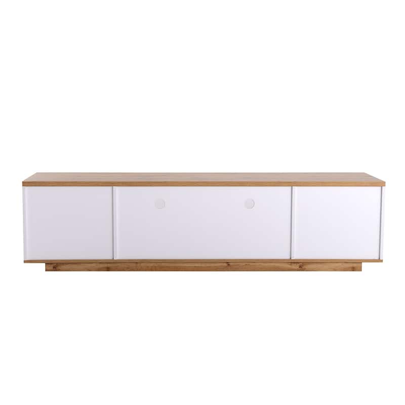 70.8" TV Stand with Multi-Functional Storage and Door Rebound Device for TVs Up to 80"