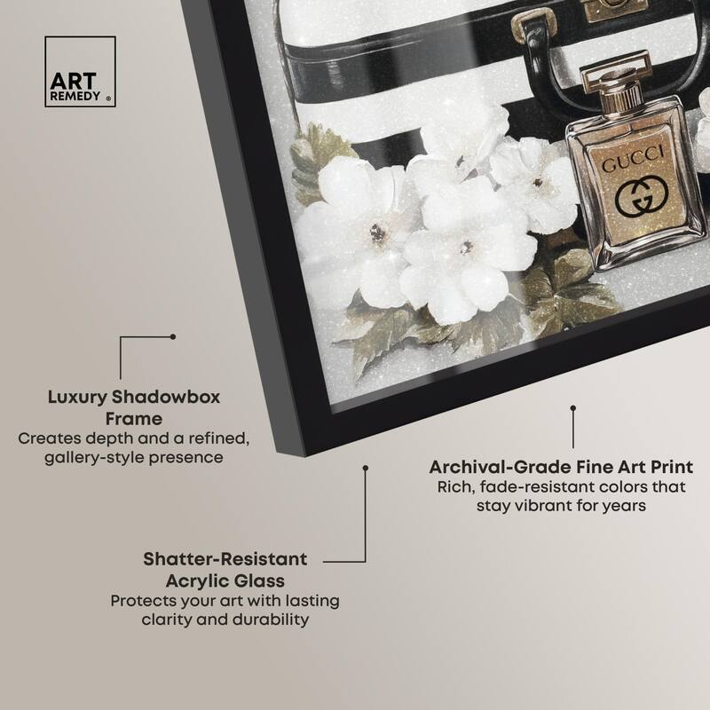 Doxxie Luggage Flowers Shadowbox by Art Remedy