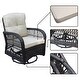 preview thumbnail 2 of 8, Scammon Bay 3-piece Wicker Swivel Conversation Set by Havenside Home