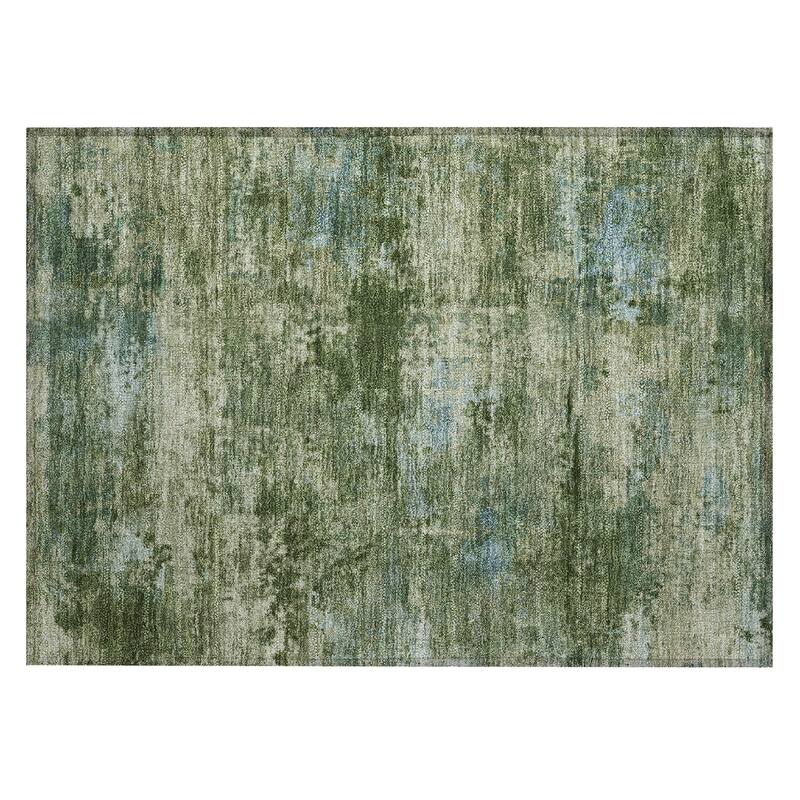 Machine Washable Indoor/ Outdoor Modern Solid Chantille Rug