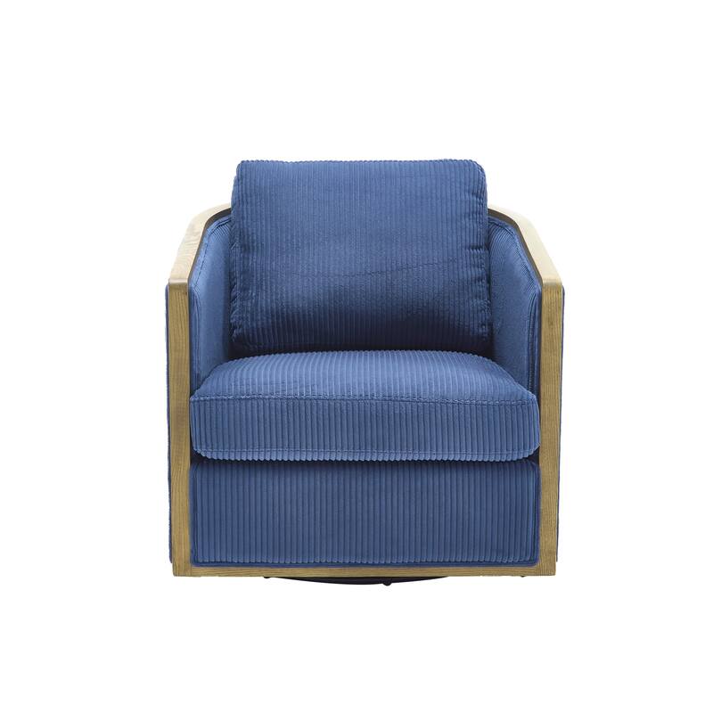 Accent Chair Sofa Chair with High-Density Foam and Curved Back, Degree Swivel Barrel Club Chair Lounge Chair