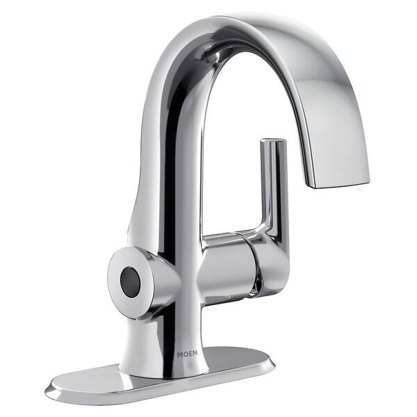 Moen S6910EW Doux 1.2 GPM Single Hole Bathroom Faucet with PopUp Bed