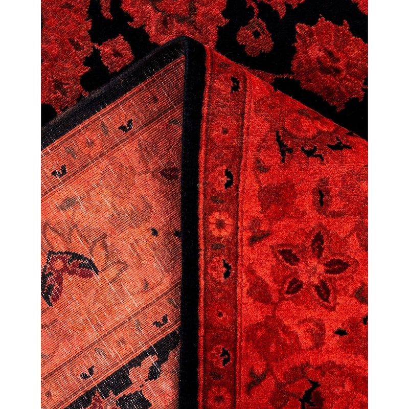 Overdyed, One-of-a-Kind Hand-Knotted Area Rug - Pink - 4' 1" x 6' 2"