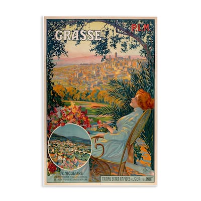 Stupell Vintage Grasse Advertisement Wall Plaque Art Design By Marcus Jules