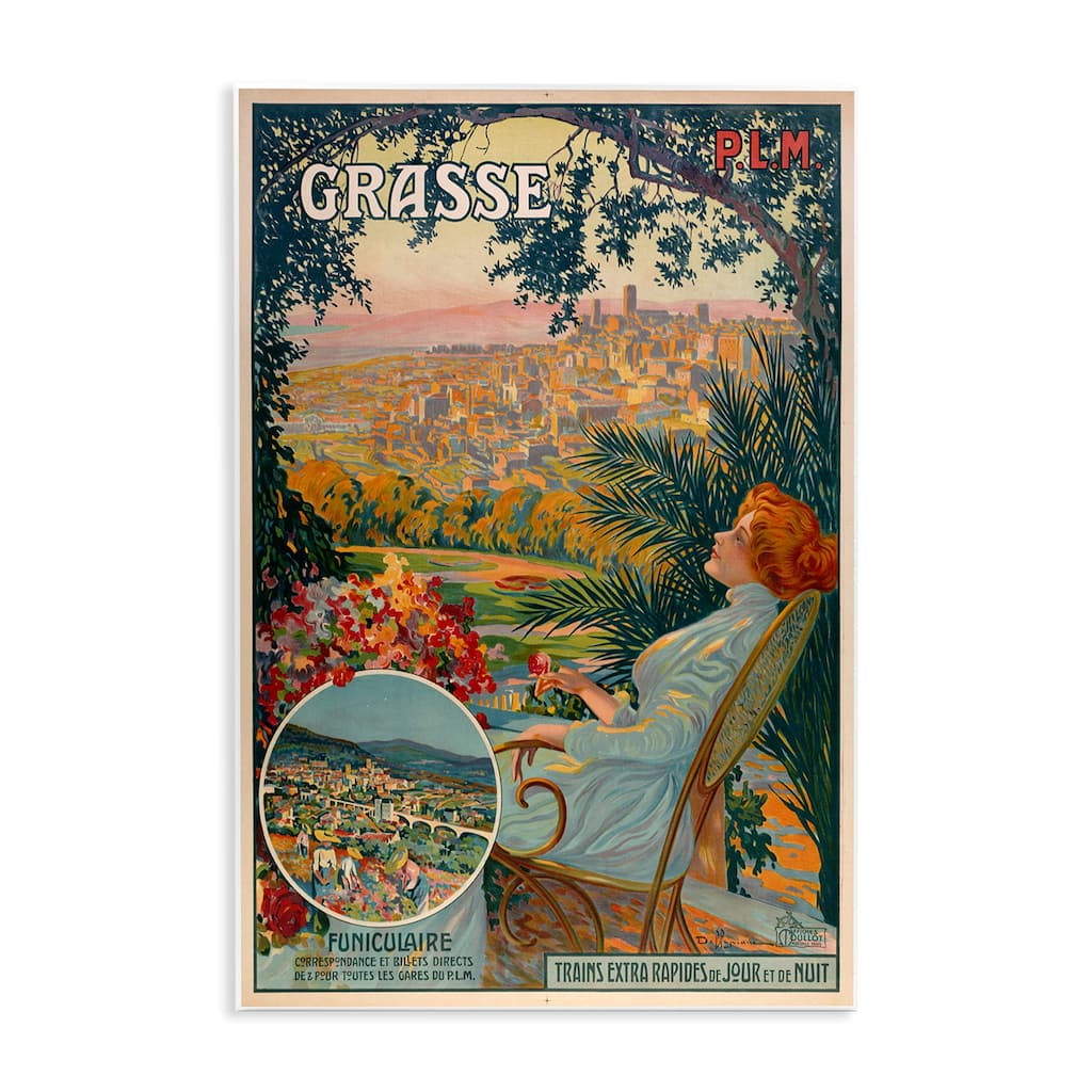 Stupell Vintage Grasse Advertisement Wall Plaque Art Design By Marcus Jules