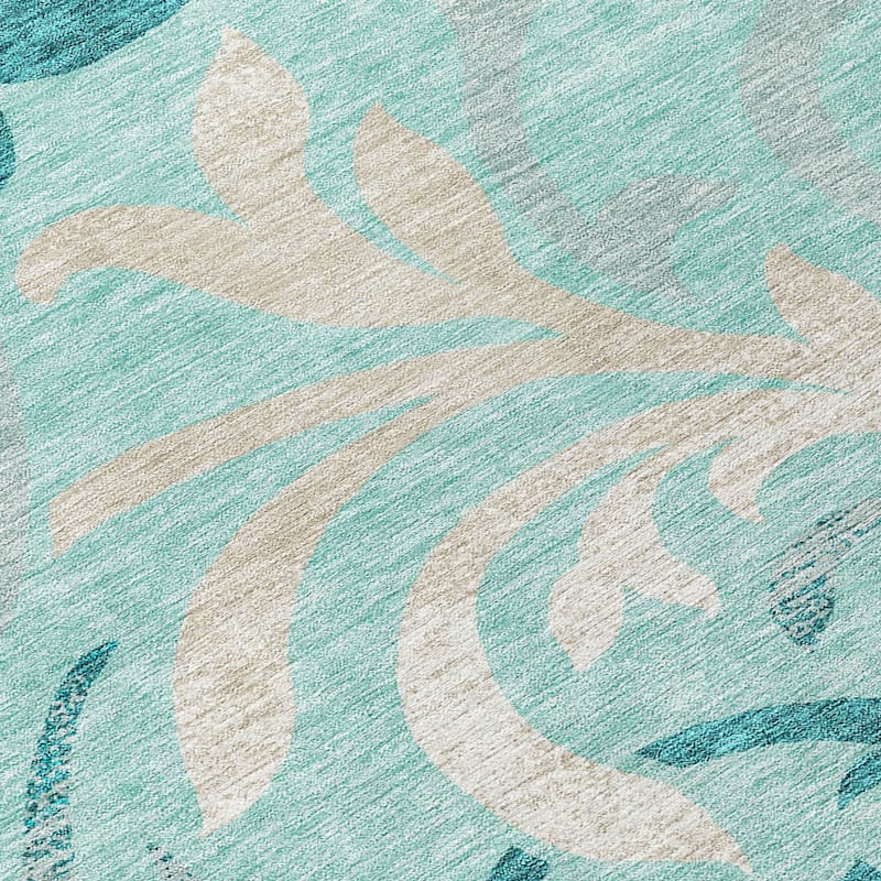 HomeRoots Floral Transitional Rectangle Outdoor Rug