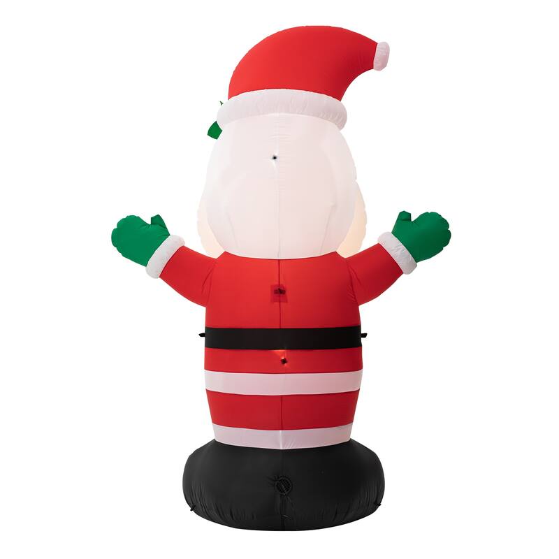 Glitzhome 8FT Lighted Inflatable Musical Santa Decor