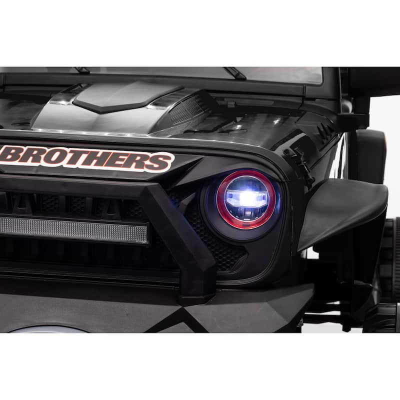 Children's Ride-On Truck 24V Ride-On Car with LED Lights, Electric Car Toddler Vehicle with Bluetooth