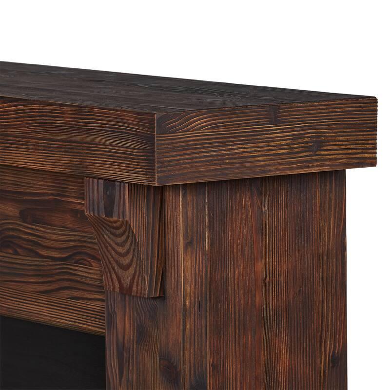 Gunnison 64" Grand Electric Fireplace in Chestnut Barnwood
