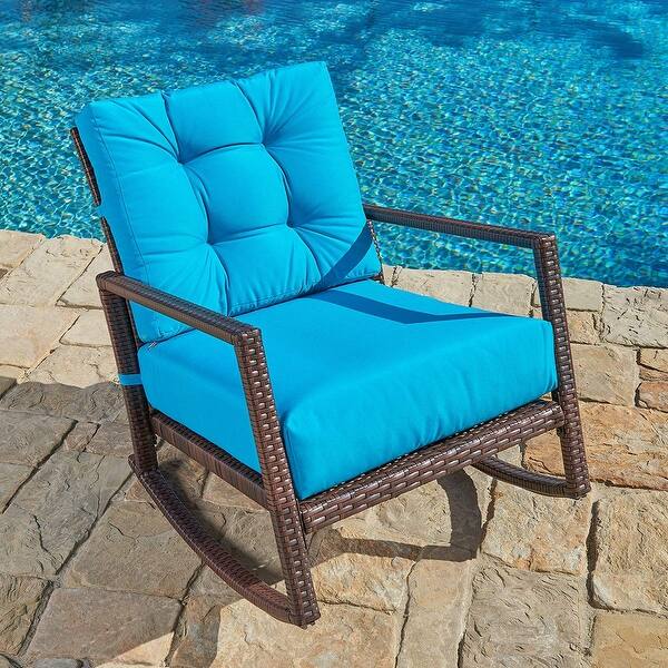 Shop Pheap Outdoor Wicker Rocking Chair By Havenside Home