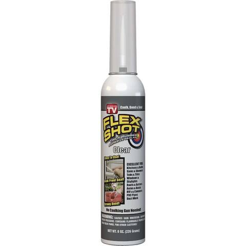FLEX SHOT 8 Oz. Adhesive Rubber Sealant, Clear - 1 Each - 8 Oz.