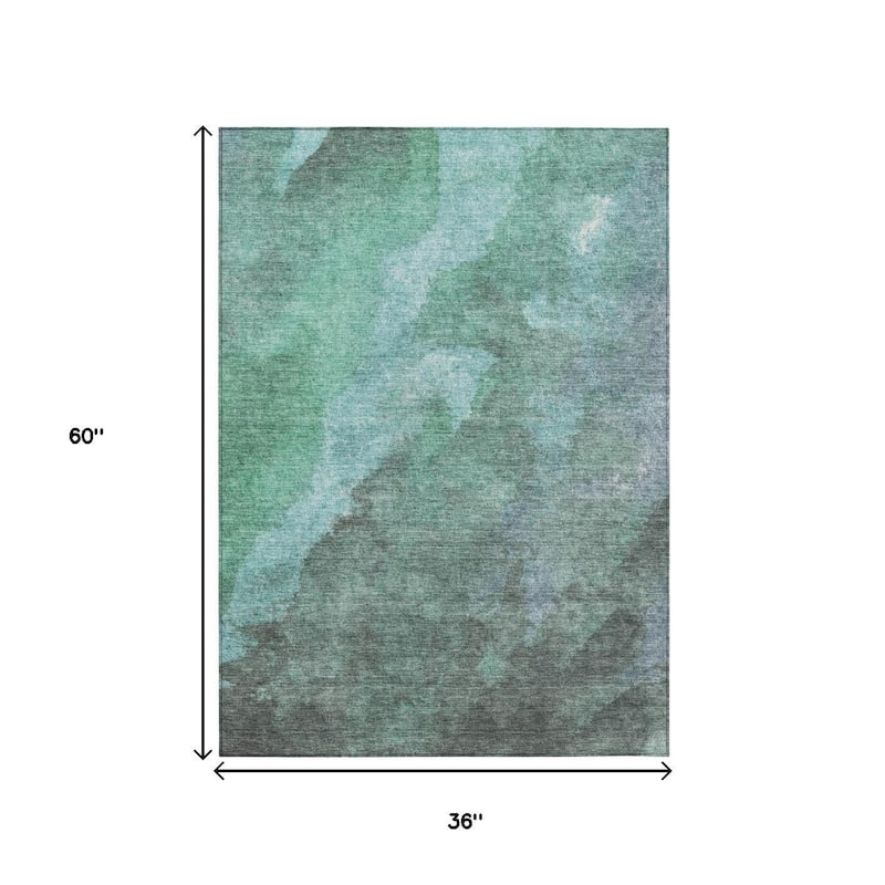 HomeRoots Abstract Transitional Rectangle Outdoor Rug