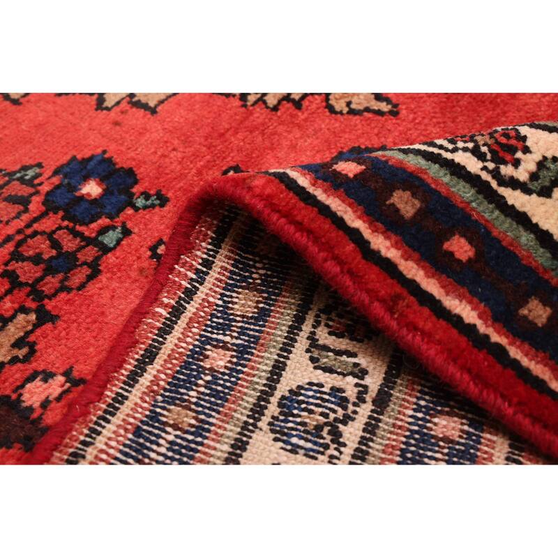 ECARPETGALLERY Hand-knotted Andelz Red Wool Rug - 4'4 x 14'11
