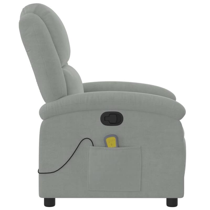 vidaXL Massage Recliner Chair Wingback Reclining Armchair for Elderly Velvet