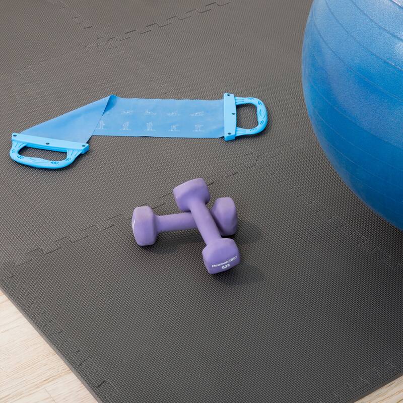 EVA Foam Mat Tiles - Interlocking Padding for Garage - Workout Mat or Baby Playmat by Stalwart