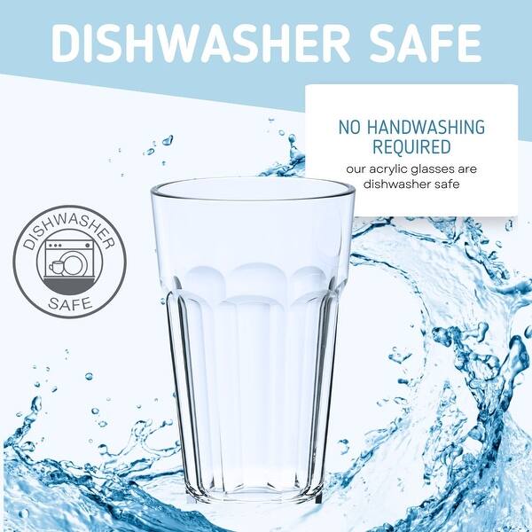 Acrylic Drinking Glasses Drinking Cups Tumbler Glassware (Set of 6) - Bed  Bath & Beyond - 35715752