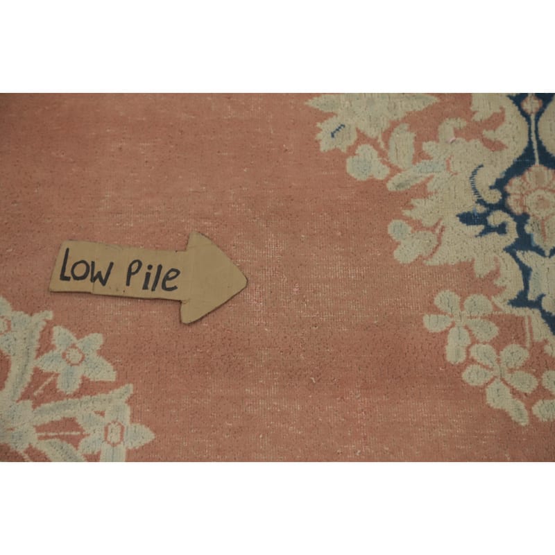 Hand Knotted Oriental 100% Wool Carpet Traditional Floral Oranges & Rust Kerman Area Rug - 13' 0'' X 9' 11''