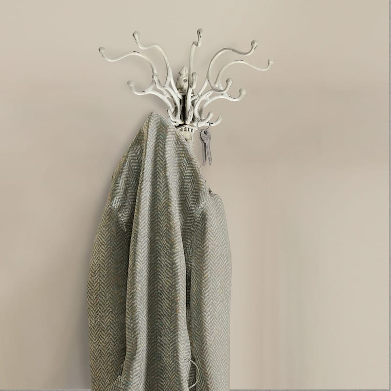 Cast Iron Multi Hook Wall Hanger with 15 Hooks
