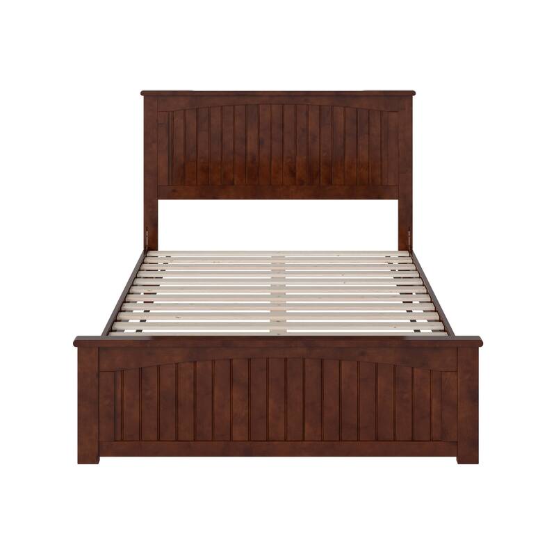 Naples Solid Wood Low Profile Platform Bed with Matching Footboard